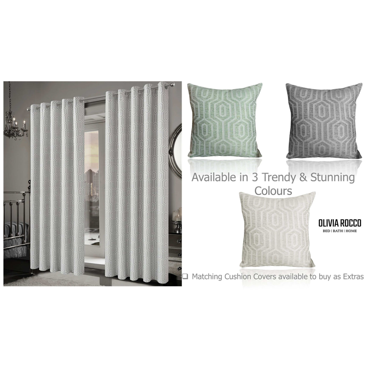 Paris Eyelet Jacquard Curtains for Bedroom Lounge