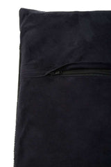 Orsina Patchwork Cushion featuring a soft suede texture with a hidden zip closure