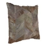 Orsina Patchwork Cushion in earthy tones featuring a stylish herringbone pattern for home decor