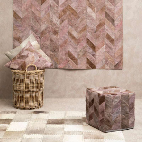 Orsina Patchwork Cushion in soft hues, perfect for adding a cosy touch to your living space