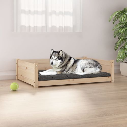 vidaXL Dog Bed Wax Brown 95.5x65.5x28 cm Solid Wood Pine vidaXL