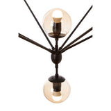 Abira Matte Black 21 Arm Pendant Lamp Orsina