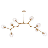 Abira Light Gold 8 Arm Pendant Lamp Orsina