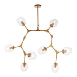 Abira Light Gold 8 Arm Pendant Lamp Orsina