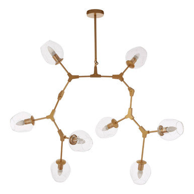 Abira Light Gold 8 Arm Pendant Lamp Orsina