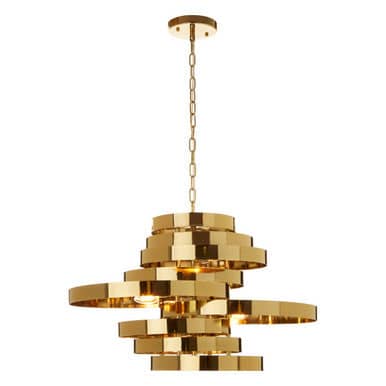 Alana 5 Bulb Gold Finish Pendant Lamp Orsina