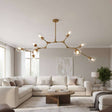 Abira Light Gold 8 Arm Pendant Lamp Orsina