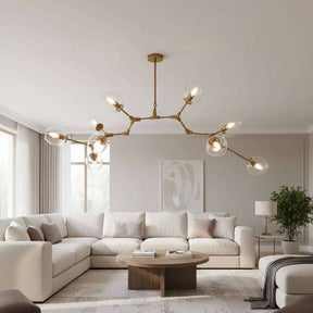 Abira Light Gold 8 Arm Pendant Lamp Orsina