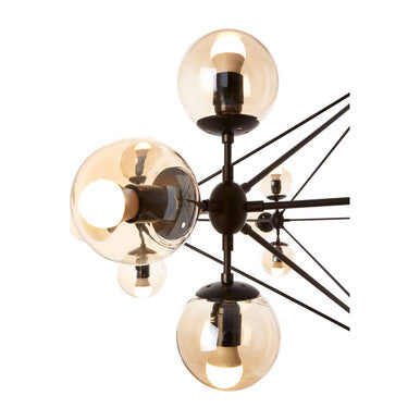 Abira Matte Black 21 Arm Pendant Lamp Orsina