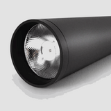 Contemporary black Pendant Light with a sleek cone design and bright LED bulb for modern interiors