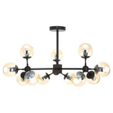 Abira Matte Black 12 Arm Pendant Light Orsina
