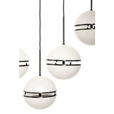 Abira Five Ball Matte Black Pendant Light Orsina