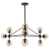 Abira 10 Arm Matte Black Pendant Light Orsina