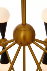 Orsina Pendant Light featuring a modern design with gold accents and spherical bulbs