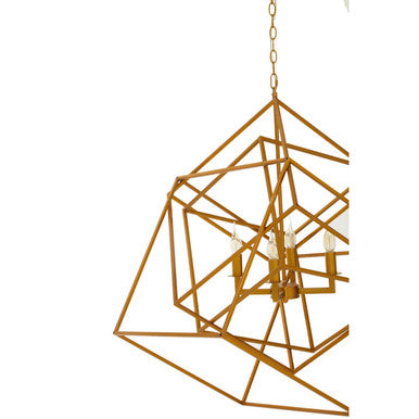 Orsina Geometric Pendant Light in Gold Finish Perfect for Modern Home Interiors