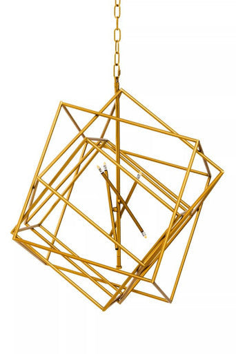 Orsina Geometric Pendant Light in Gold Finish for Modern Home Decor