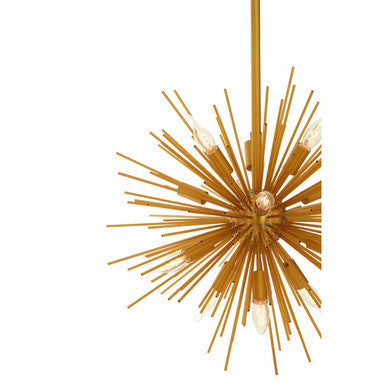 Orsina Pendant Light with a unique starburst design and multiple bulbs for vibrant home lighting