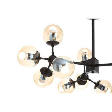 Abira Matte Black 12 Arm Pendant Light Orsina