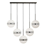 Abira Five Ball Matte Black Pendant Light Orsina