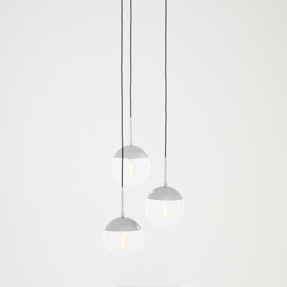 Orsina Pendant Light featuring three suspended globes for modern ceiling lighting