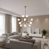 Abira Black And Chrome 16 Arm Pendant Light Orsina