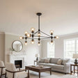 Abira 10 Arm Matte Black Pendant Light Orsina