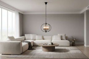 Aspen Matt Black Iron Pendant Light Orsina