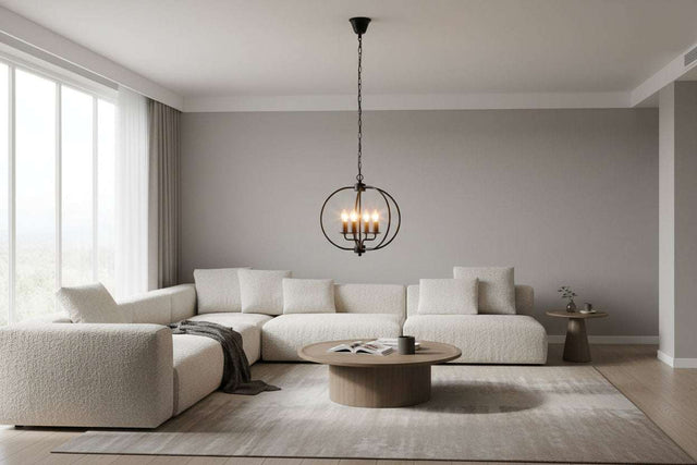 Aspen Matt Black Iron Pendant Light Orsina