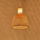 Nisu Home Pendant Light in Woven Wicker Design for Bohemian Interior Decor