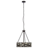 Orsina Modern Pendant Light with Stylish Stained Glass Design and Adjustable Chain
