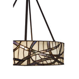 Orsina Pendant Light with a Stylish Stained Glass Design, Perfect for Contemporary Spaces