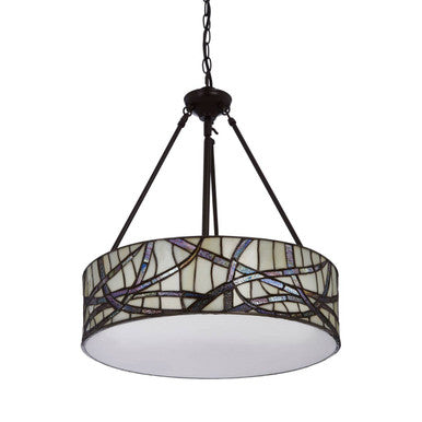 Orsina Pendant Light with a Unique Stained Glass Design for Modern Interior Decor