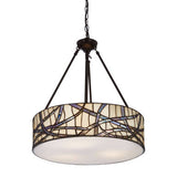 Orsina Art Deco Pendant Light with Stained Glass Design for Elegant Home Decor