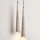 Stylish Nisu Home Pendant Light with textured grey finish and wooden accents for modern interiors
