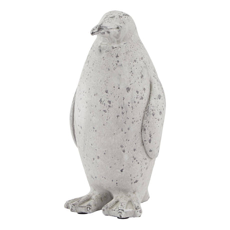 Medium Grey Stone Effect Penguin Statue GREY CERAMIC Shades 4 Seasons