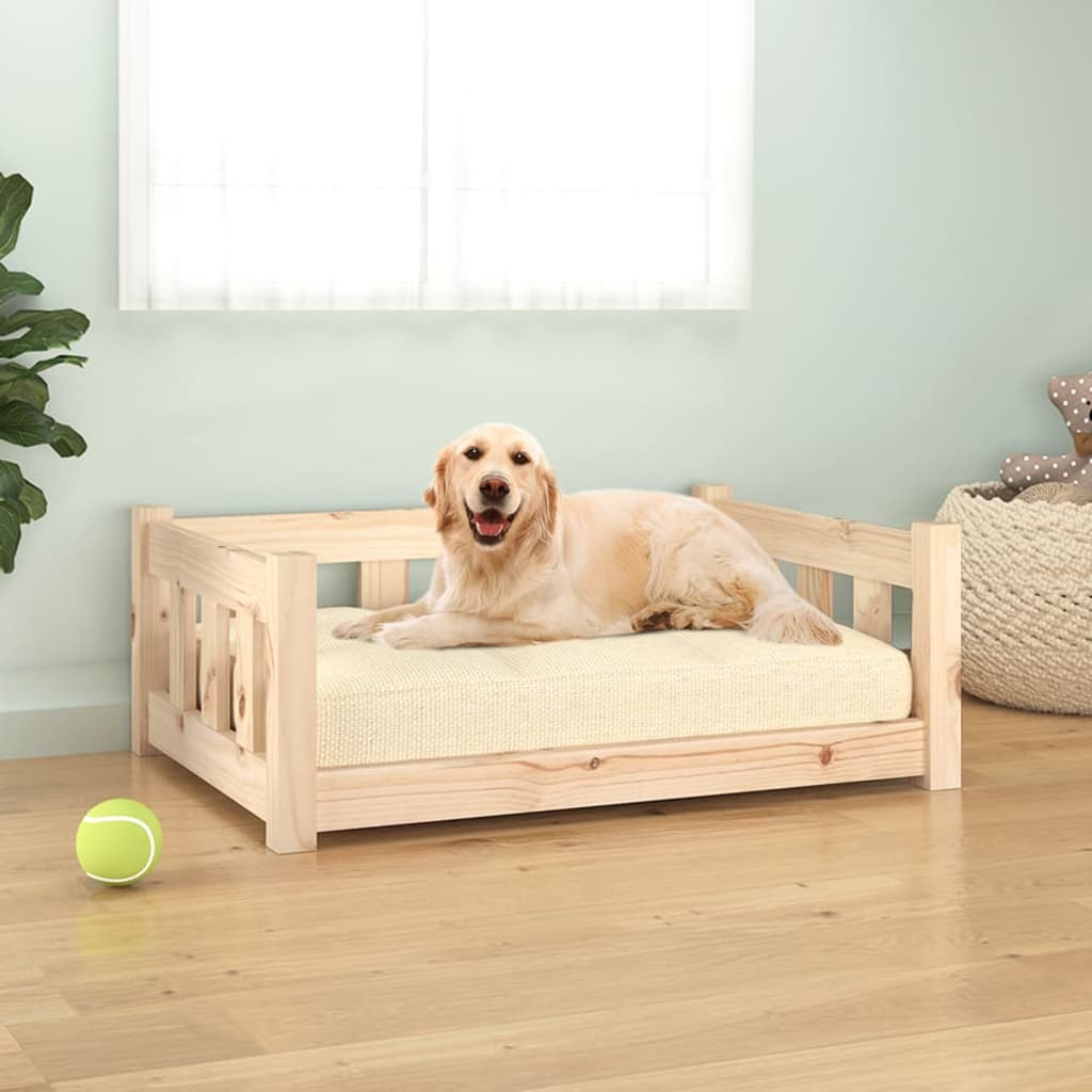 vidaXL Dog Bed 55.5x45.5x28 cm Solid Wood Pine vidaXL