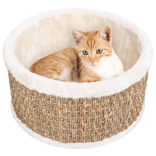 vidaXL Round Cat Basket 36 cm Seagrass vidaXL