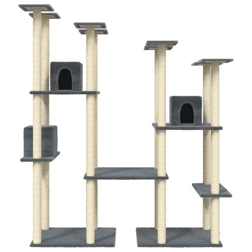 vidaXL Cat Tree with Sisal Scratching Posts Cream 174 cm vidaXL