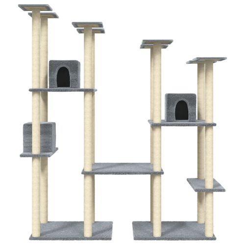 vidaXL Cat Tree with Sisal Scratching Posts Cream 174 cm vidaXL