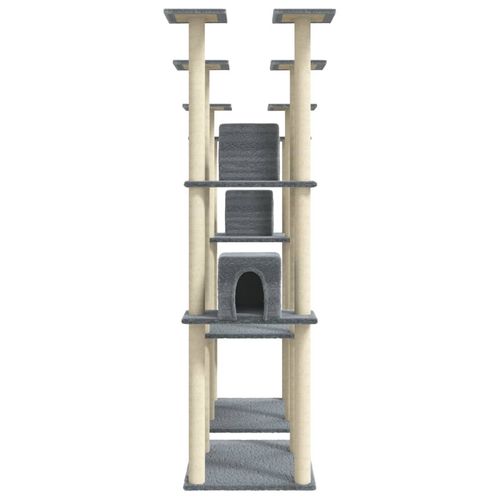 vidaXL Cat Tree with Sisal Scratching Posts Cream 174 cm vidaXL