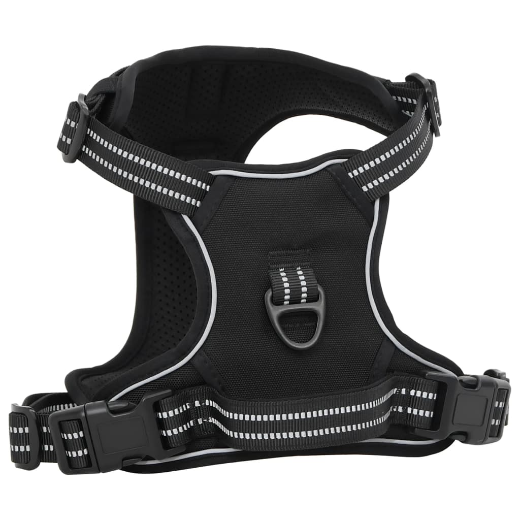 vidaXL Dog Harness with Lead & Collar Adjustable Black S vidaXL