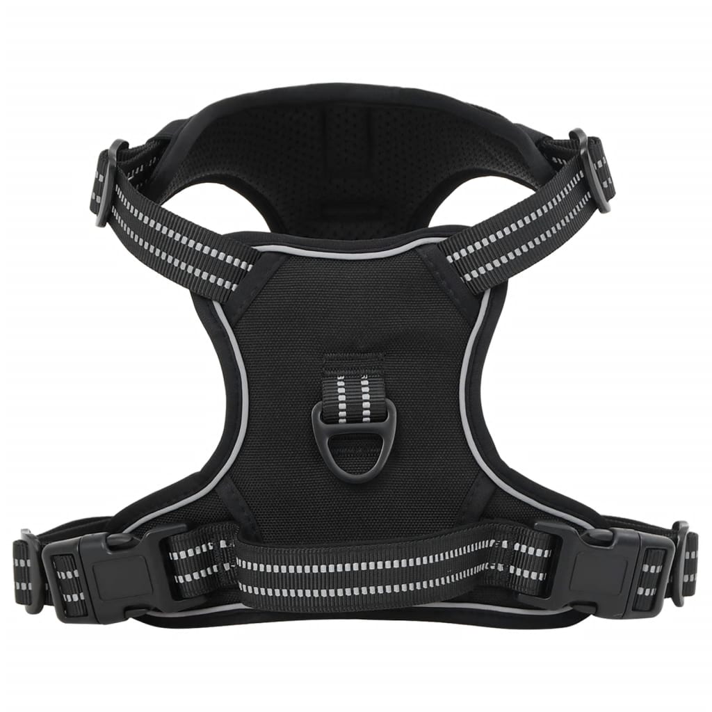 vidaXL Dog Harness with Lead & Collar Adjustable Black S vidaXL