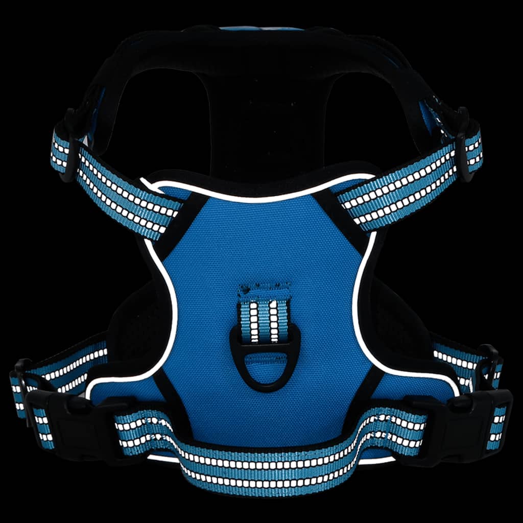vidaXL Dog Harness with Lead & Collar Adjustable Black S vidaXL
