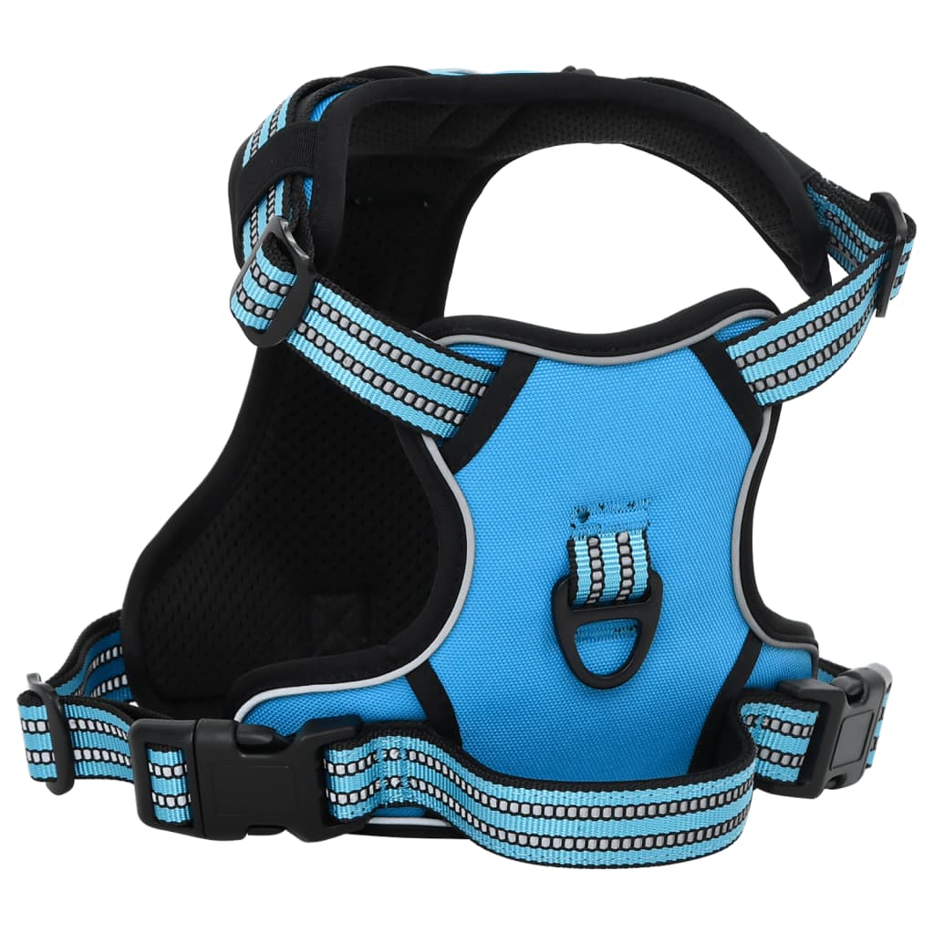 vidaXL Dog Harness with Lead & Collar Adjustable Black S vidaXL