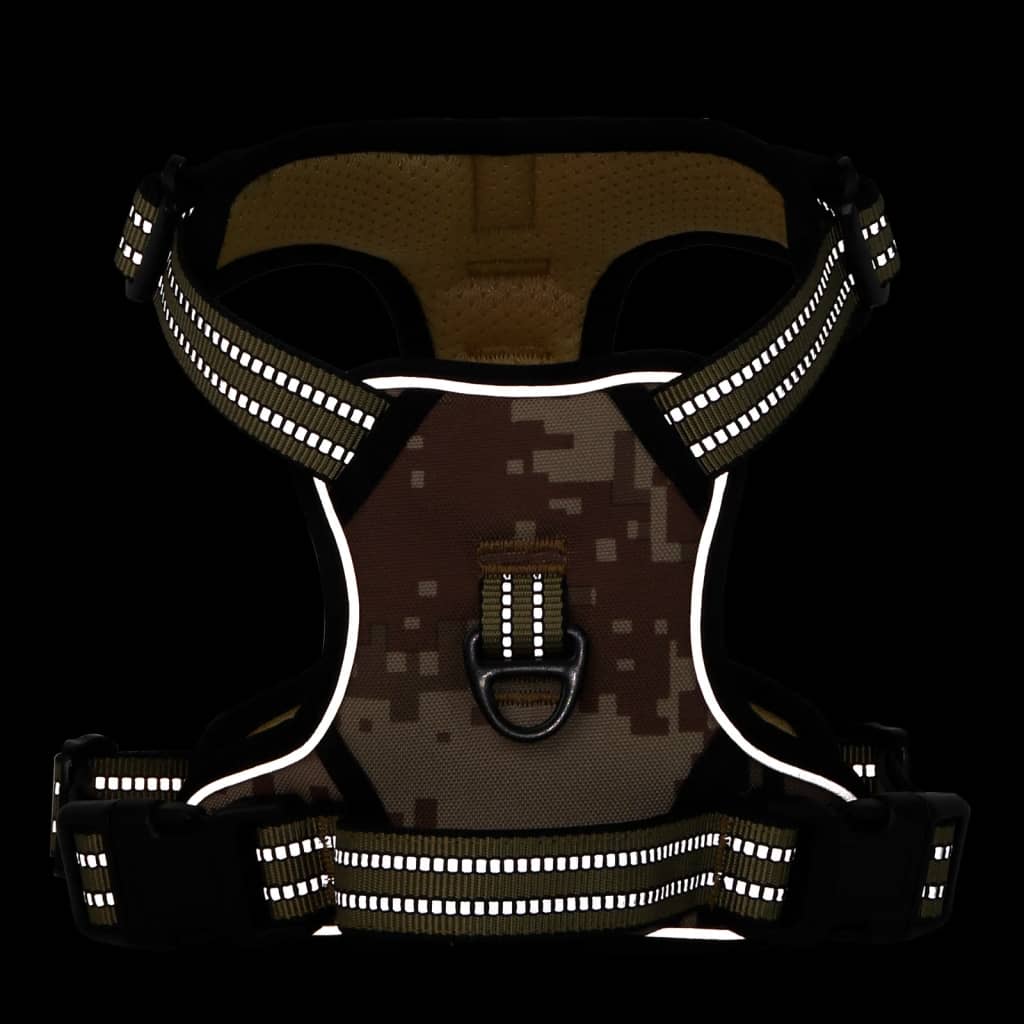 vidaXL Dog Harness with Lead & Collar Adjustable Black S vidaXL