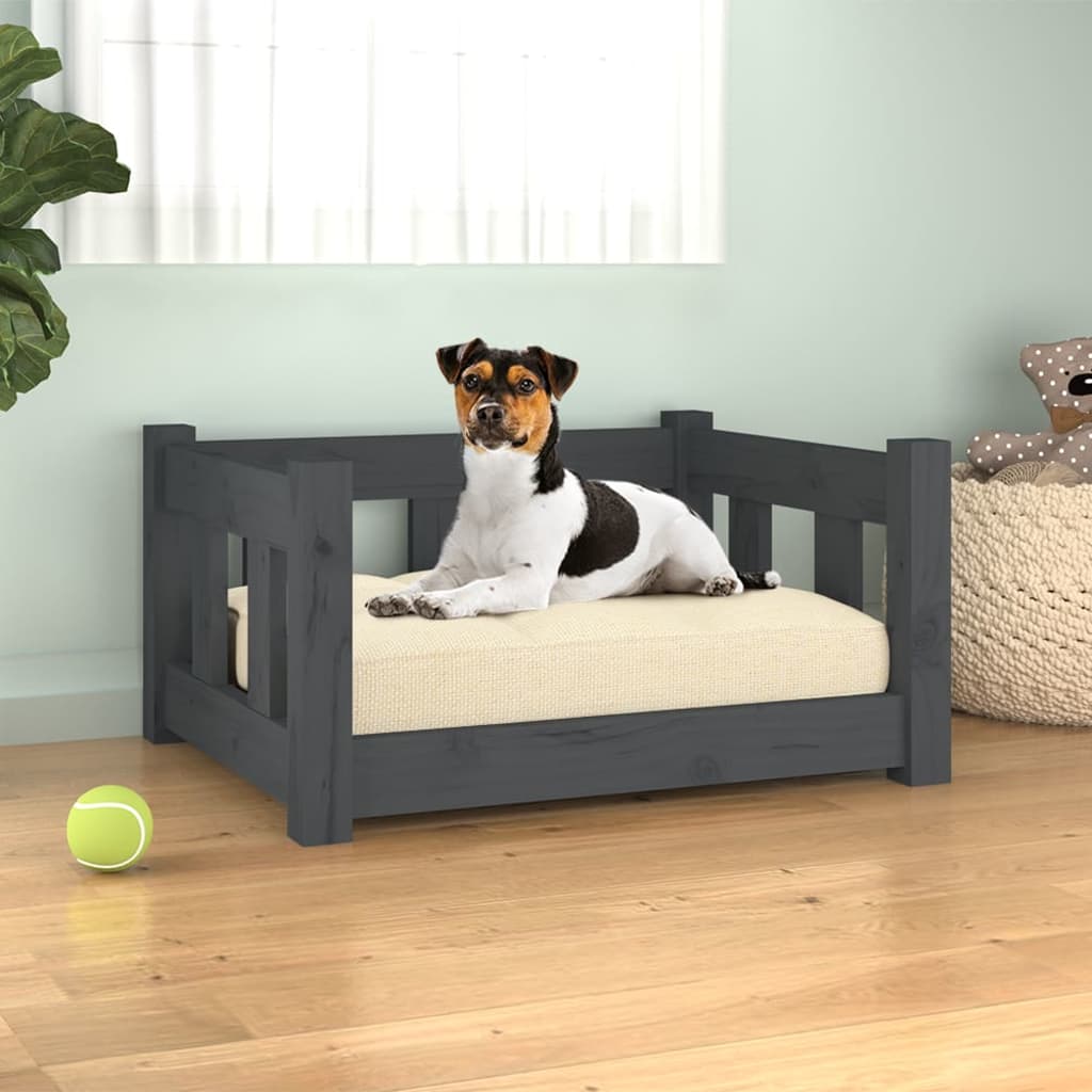 vidaXL Dog Bed 55.5x45.5x28 cm Solid Wood Pine vidaXL