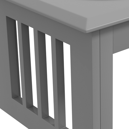 PawHut Raised Dog Bowls Pet Feeder Raised Elevated Stainless Steel Food Grey PawHut