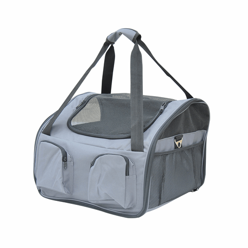 Pets Carrier Folding Bag Car Seat Cat Dog Puppy Portable Travel Cage Mesh Holder Pawhut