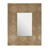 Orsina decorative photo frame with geometric patterns in earthy tones for stylish home decor