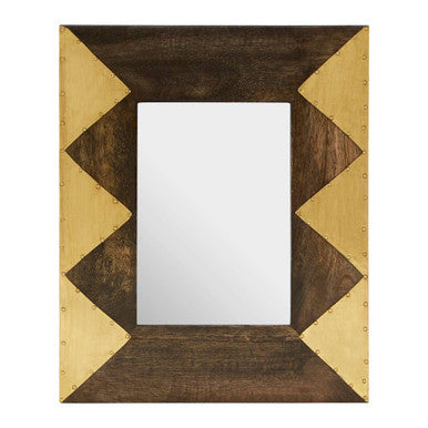Orsina Photo Frame in Dark Wood with Gold Metal Accent Design for Elegant Decor